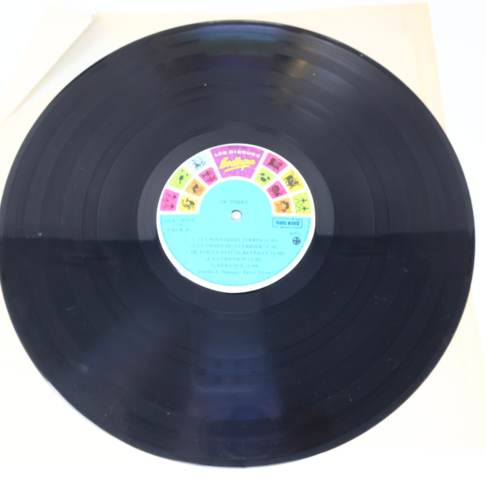Octobre Les Nouvelles Terres Disque LP Prog Rock Québécois 1974 Record ZOX-6015