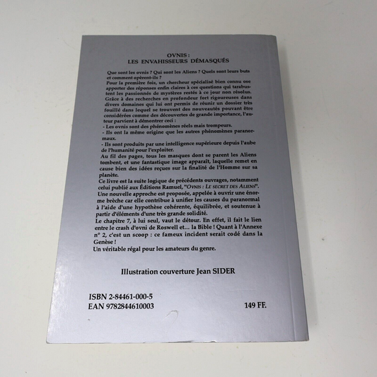 1999 Ovnis les Envahisseurs Démasqués l'Unité du Paranormal Jean Sider Ramuel PB