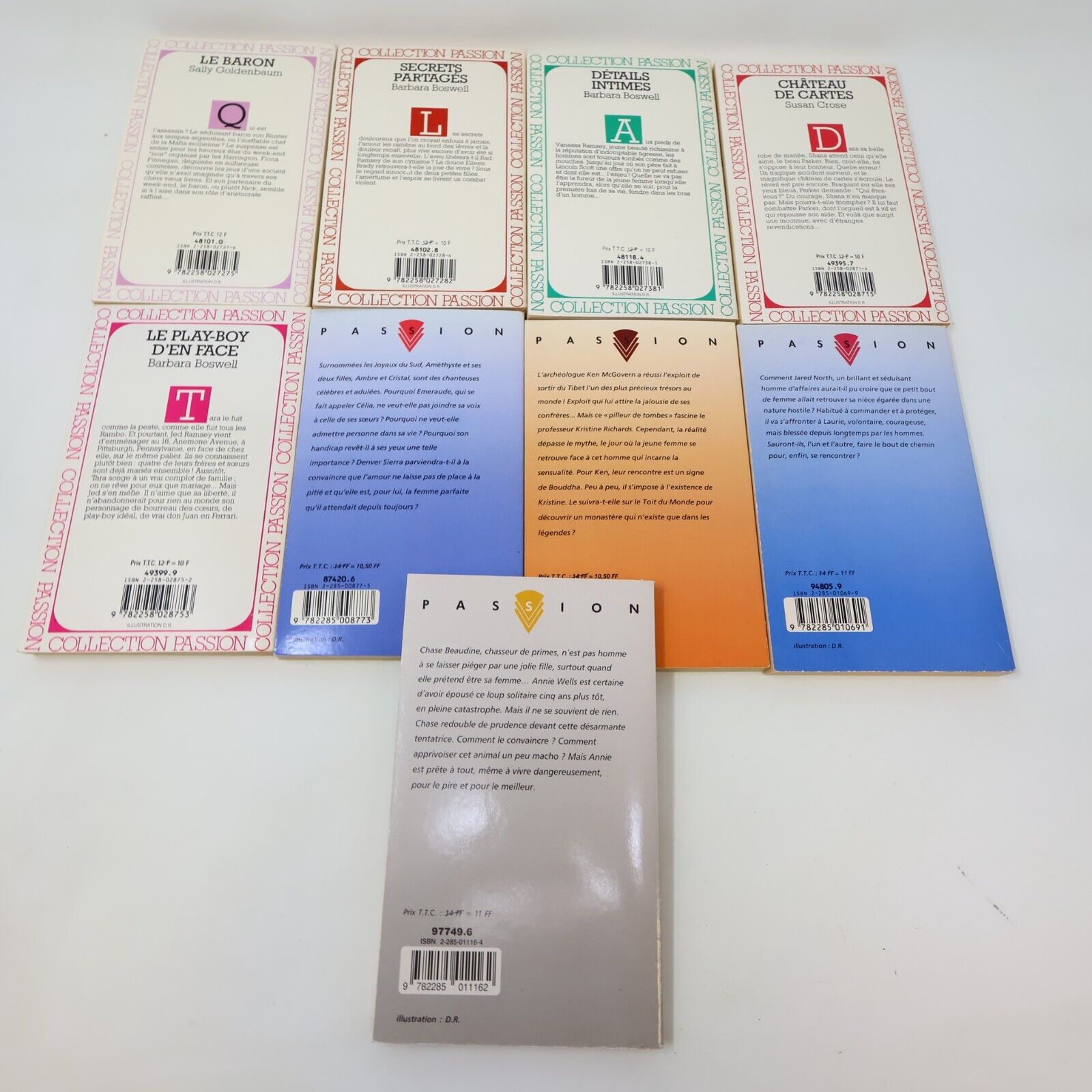 Collection Passion Club Femme Romance Vintage 1980s-90s Lot 61 Livres Français