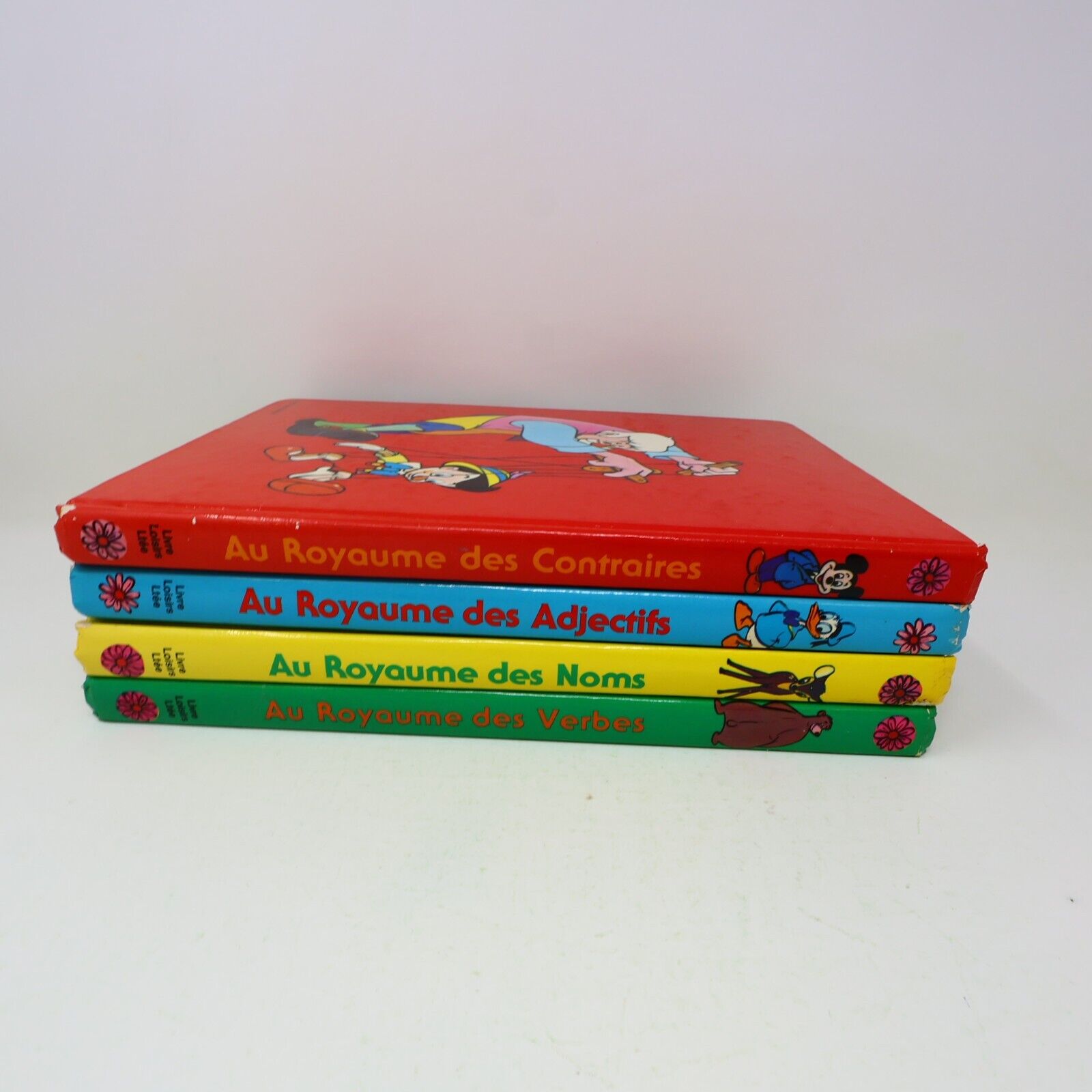 1979 Au Royaume des Noms Verbes Adjectifs Contraires Disney Lot 4 Livres Enfants