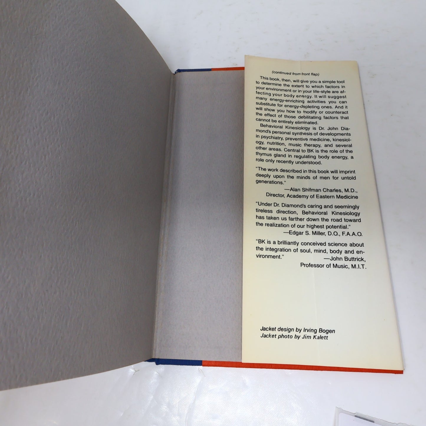 Bk Behavioral Kinesiology John Diamond Harper & Row 1979 HC DJ Health 1st Print