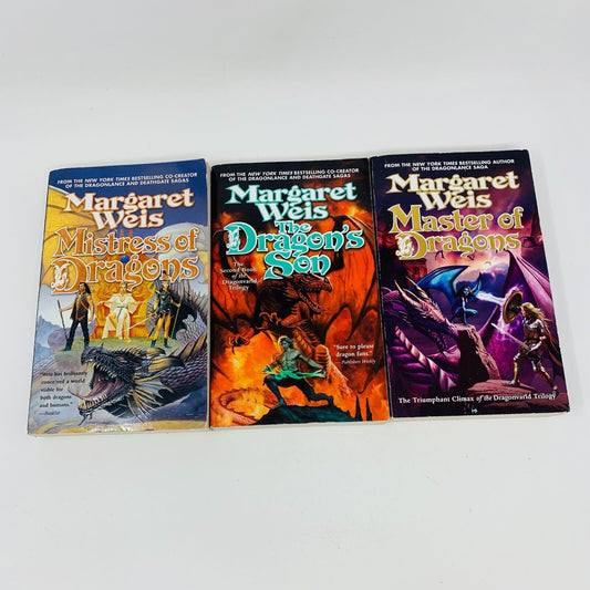 The Dragonvarld Trilogy TOR Margaret Weis Complete Set Lot Mistress of Dragons