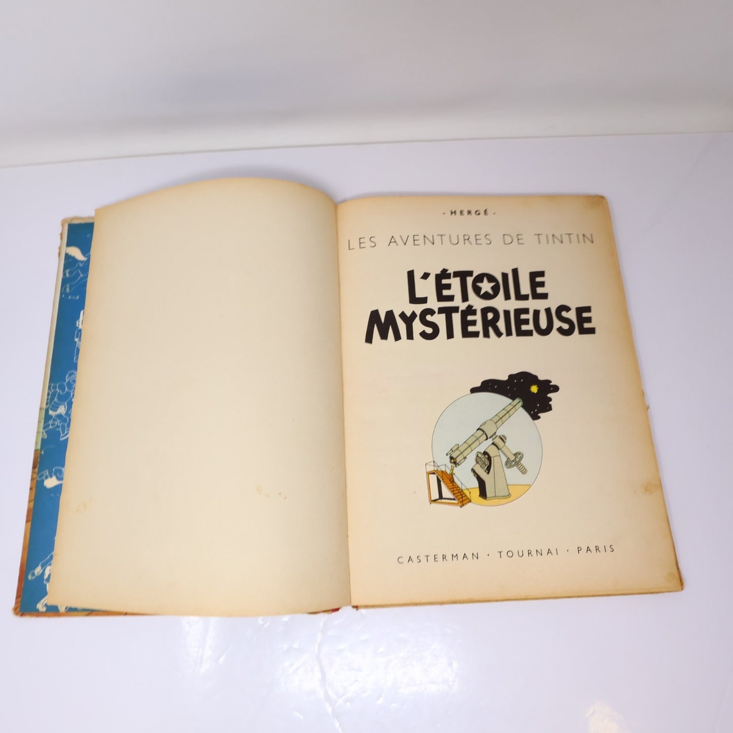Tintin L'Étoile Mystérieuse Hergé Casterman 1954 HC B9 Belgique Français/French