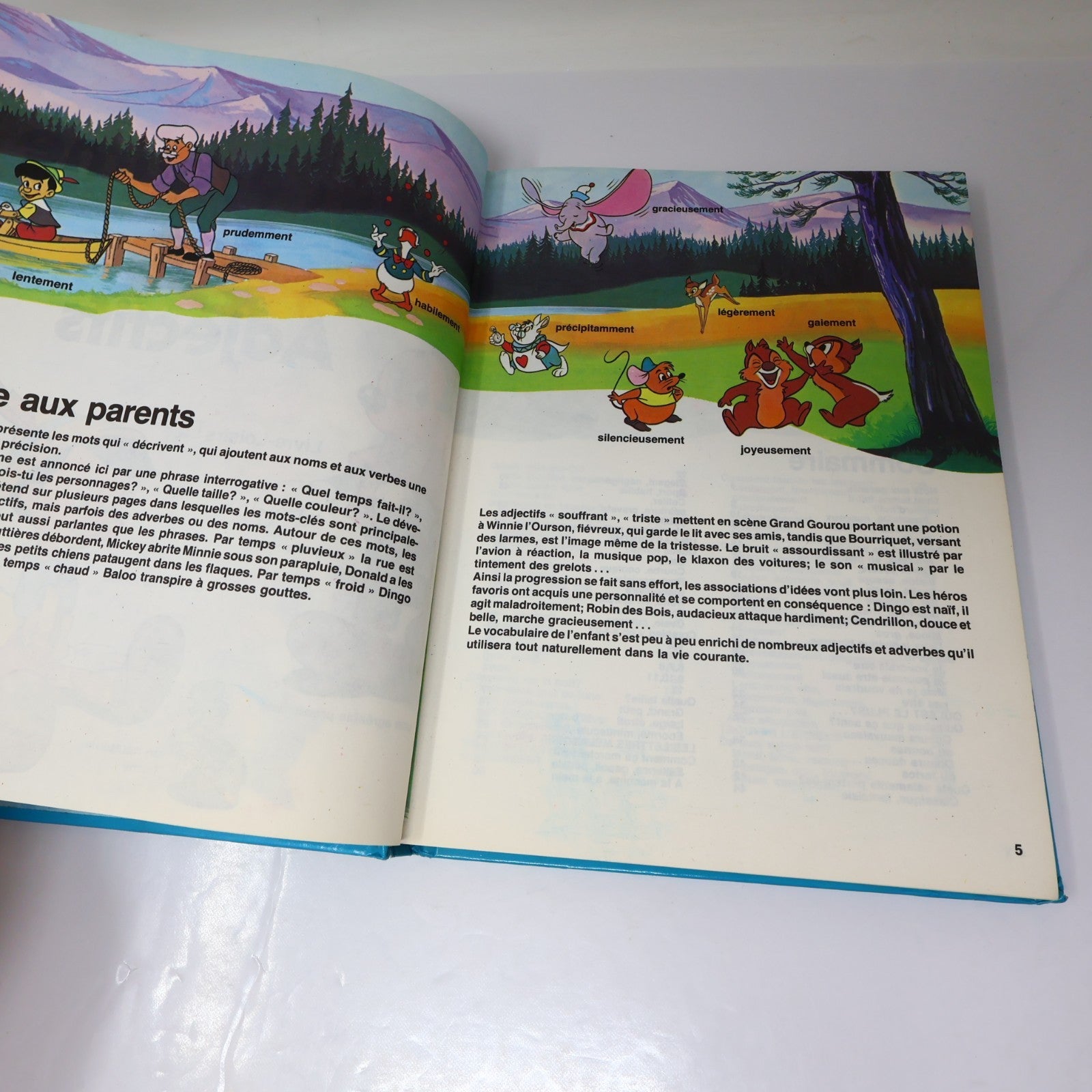Au Royaume des Noms/Verbes/Adjectifs/Contraires Lot 4 Livres Disney Enfants 70s