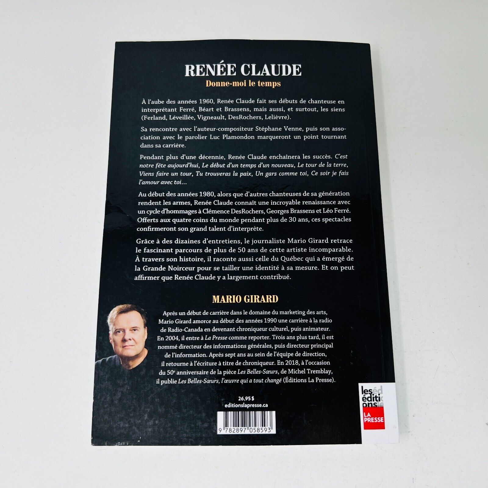 2020 Renée Claude Donne-moi le Temps Biographie Chanteuse de Mario Girard