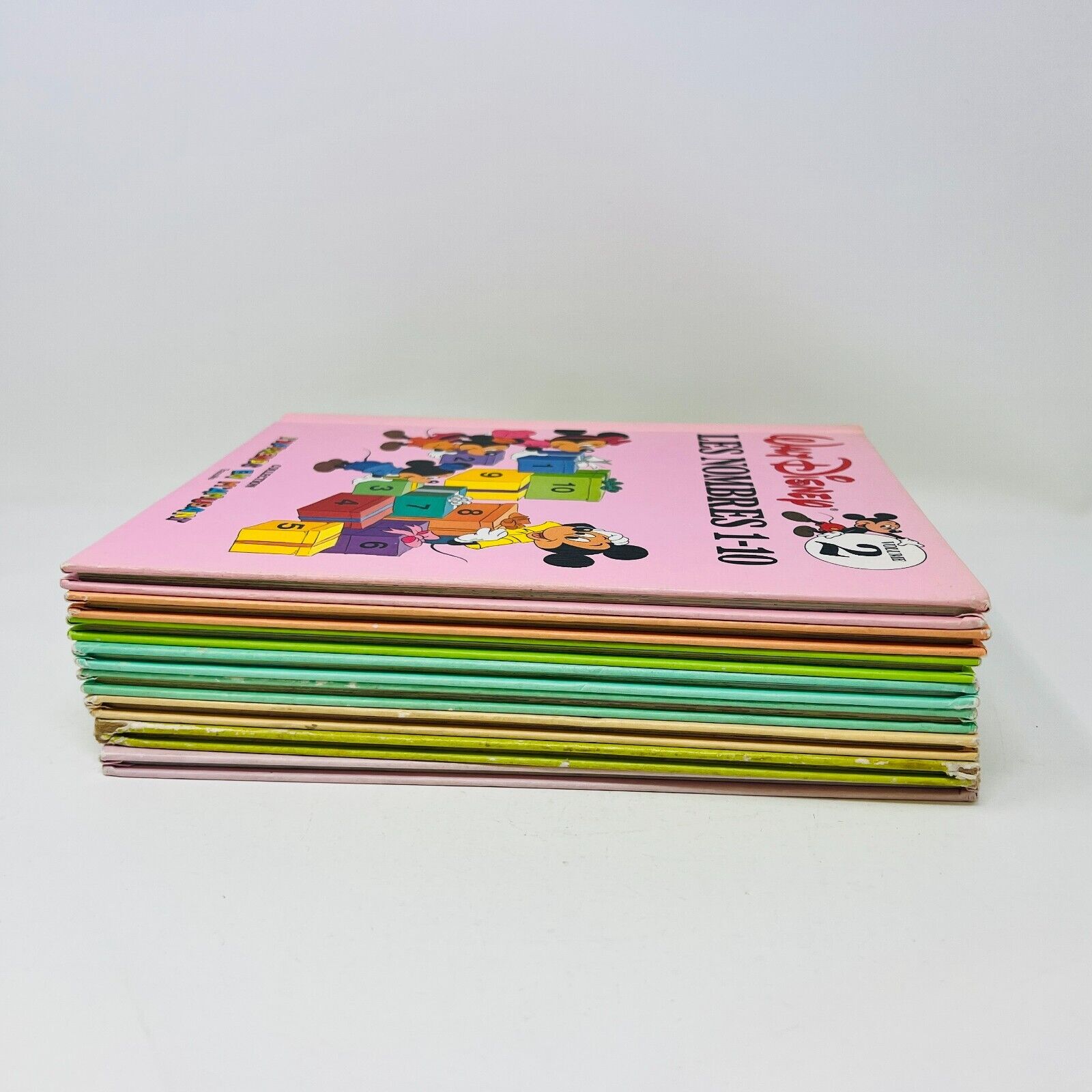 8x J'Apprends en m'Amusant Walt Disney Livres Français/French Children Lot 80s