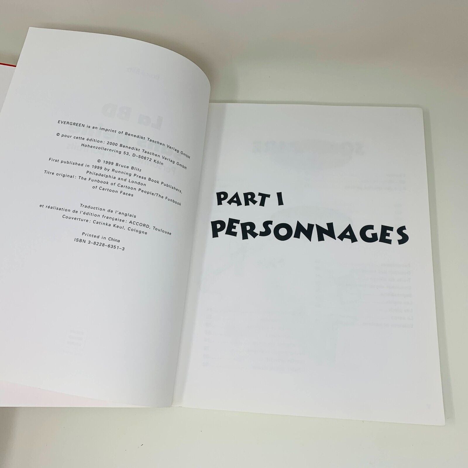 2000 La BD Sans Peine Personnages et Portraits Livre Bruce Blitz Dessin Français