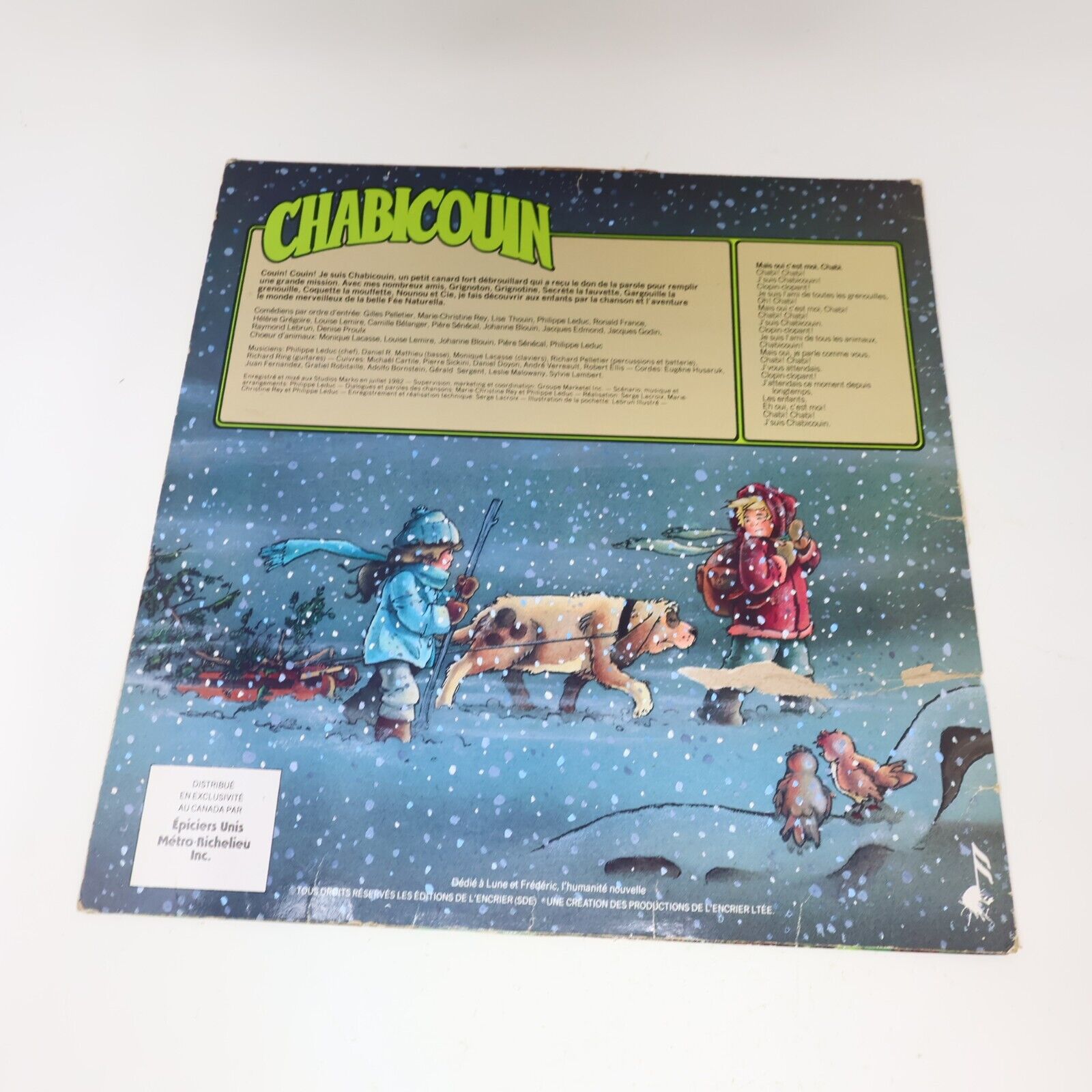 Chabicouin + À la Ferme Lot 2 Disques LP Enfants Français Kébec Disque L'Encrier