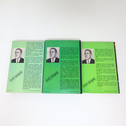 Lot 3 H.P. Lovecraft Dagon Affaire Charles Dexter Ward Livres Français 70s Pb
