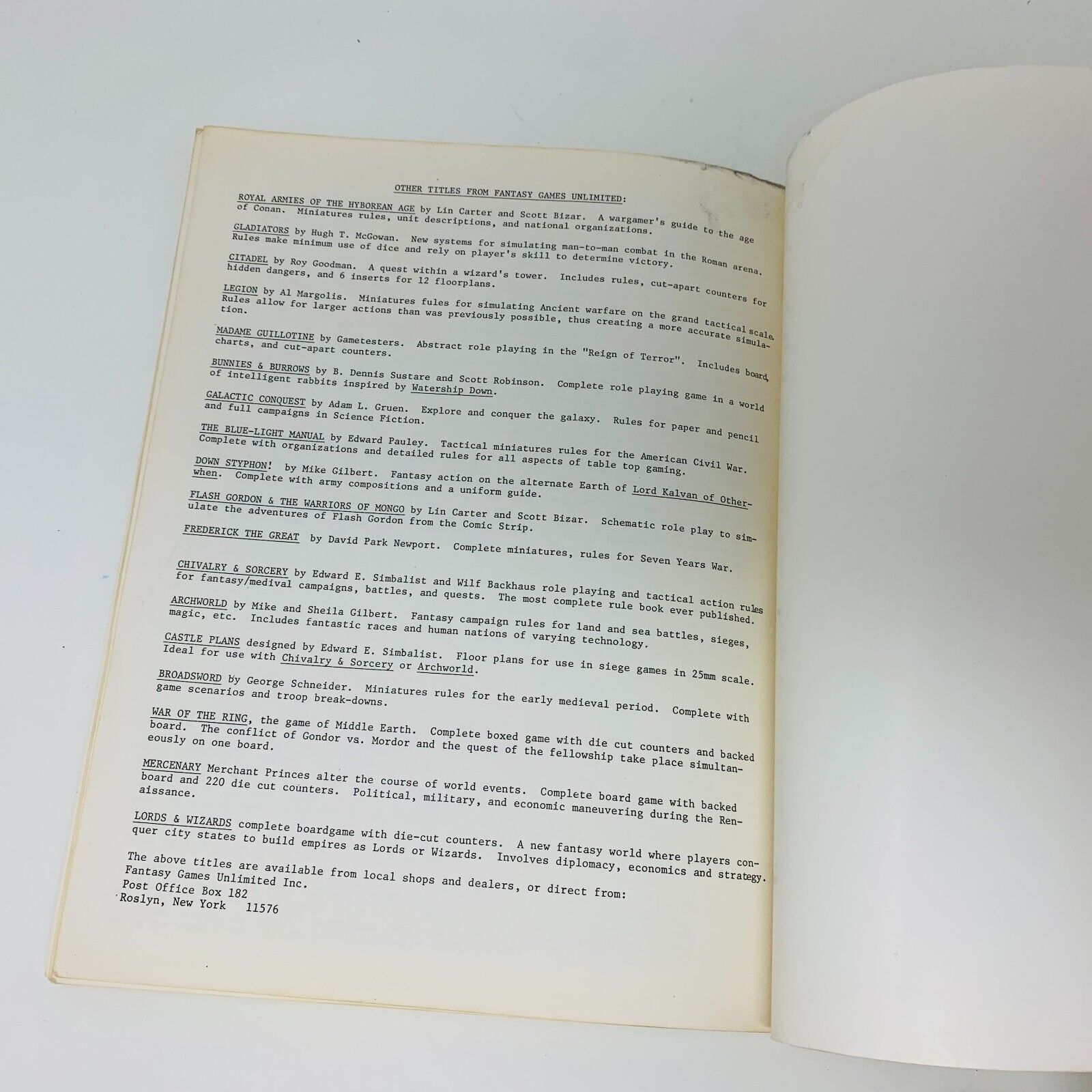 1978 The Chivalry & Sorcery Sourcebook RPG FGU Edward Simbalist & Wilf Backhaus