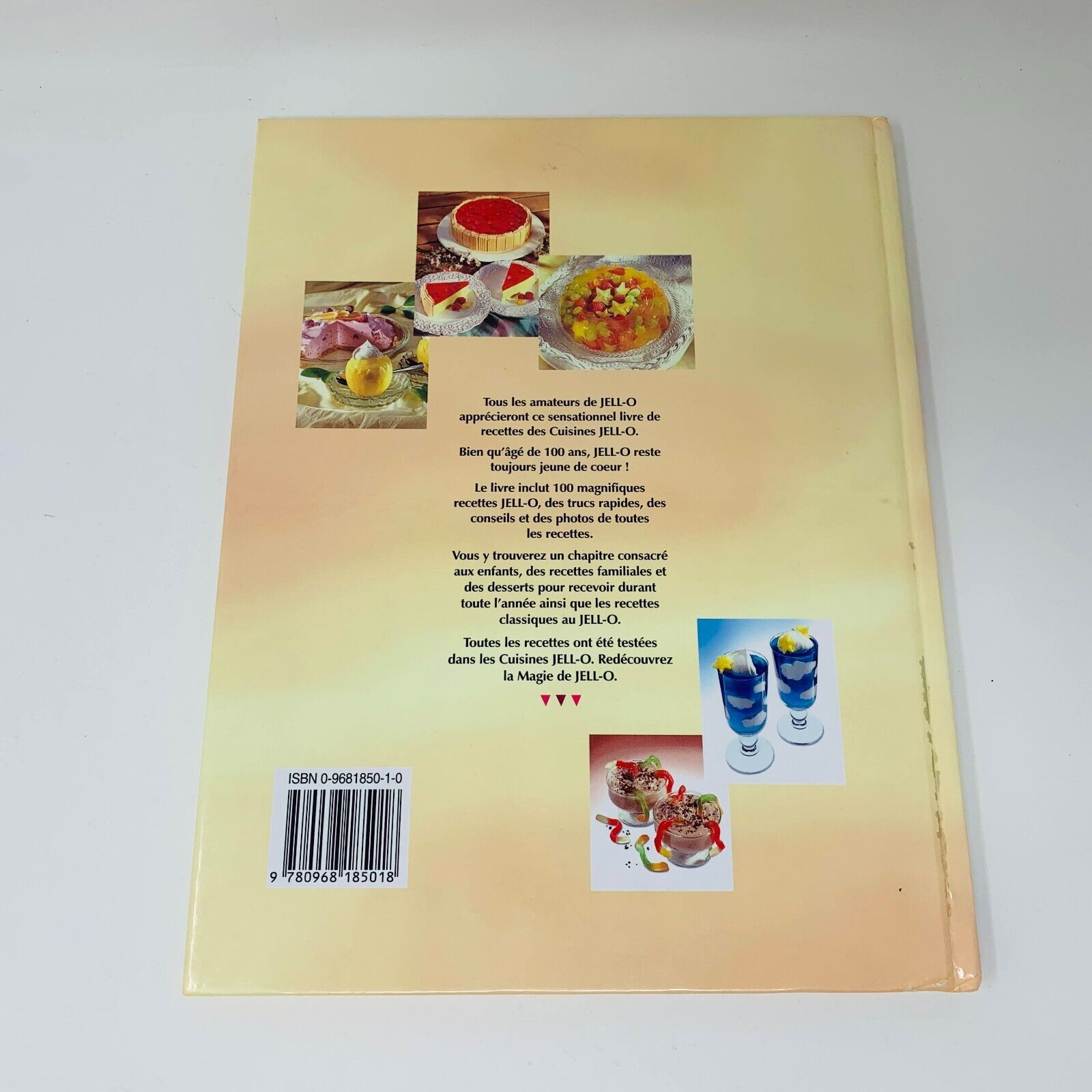 1997 La Magie de JELL-O Desserts et goûters 100 Recettes Livre Cuisine Français