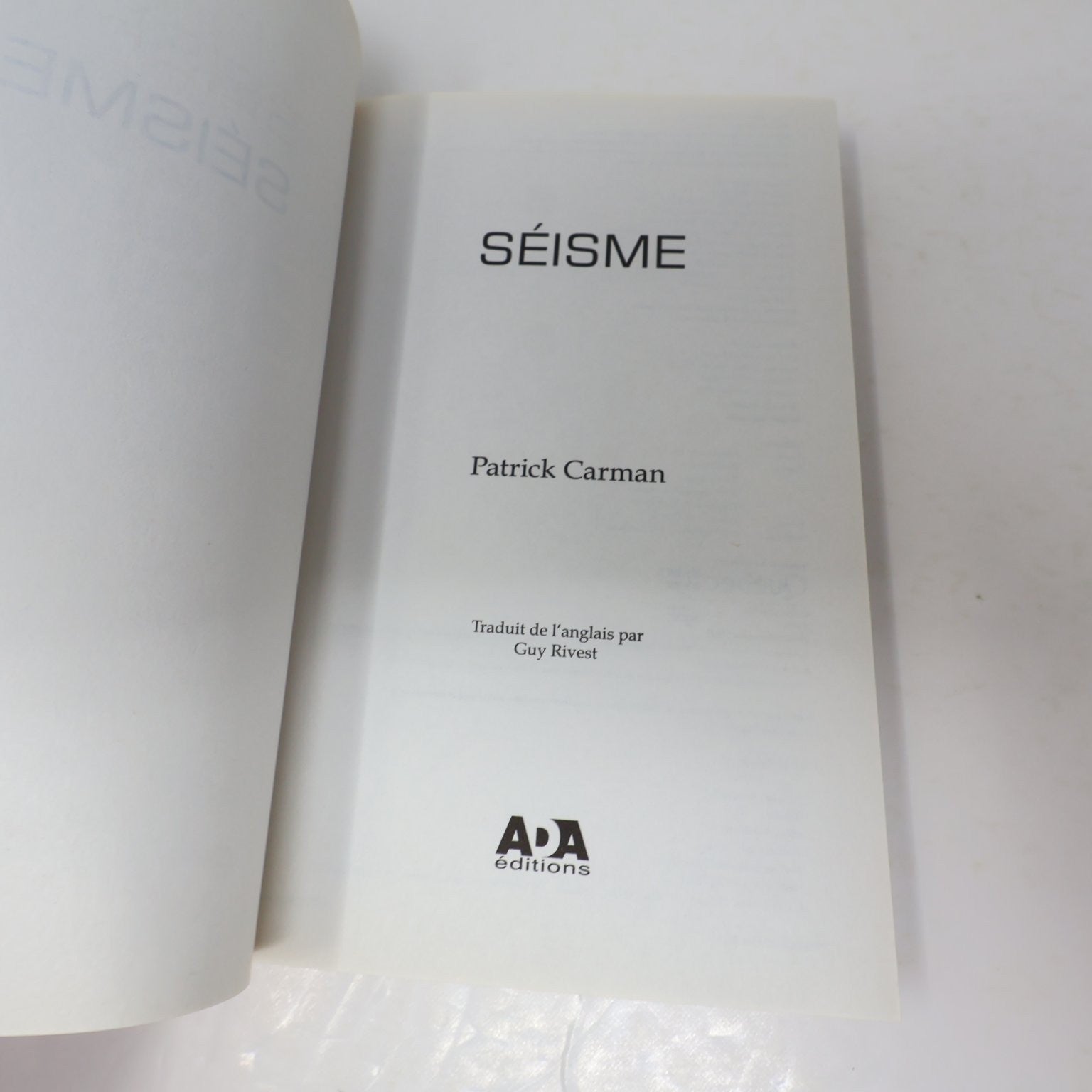 Séisme Patrick Carman 2016 Pulsation #3 Français Sci-Fi Dystopian ADA Éditions