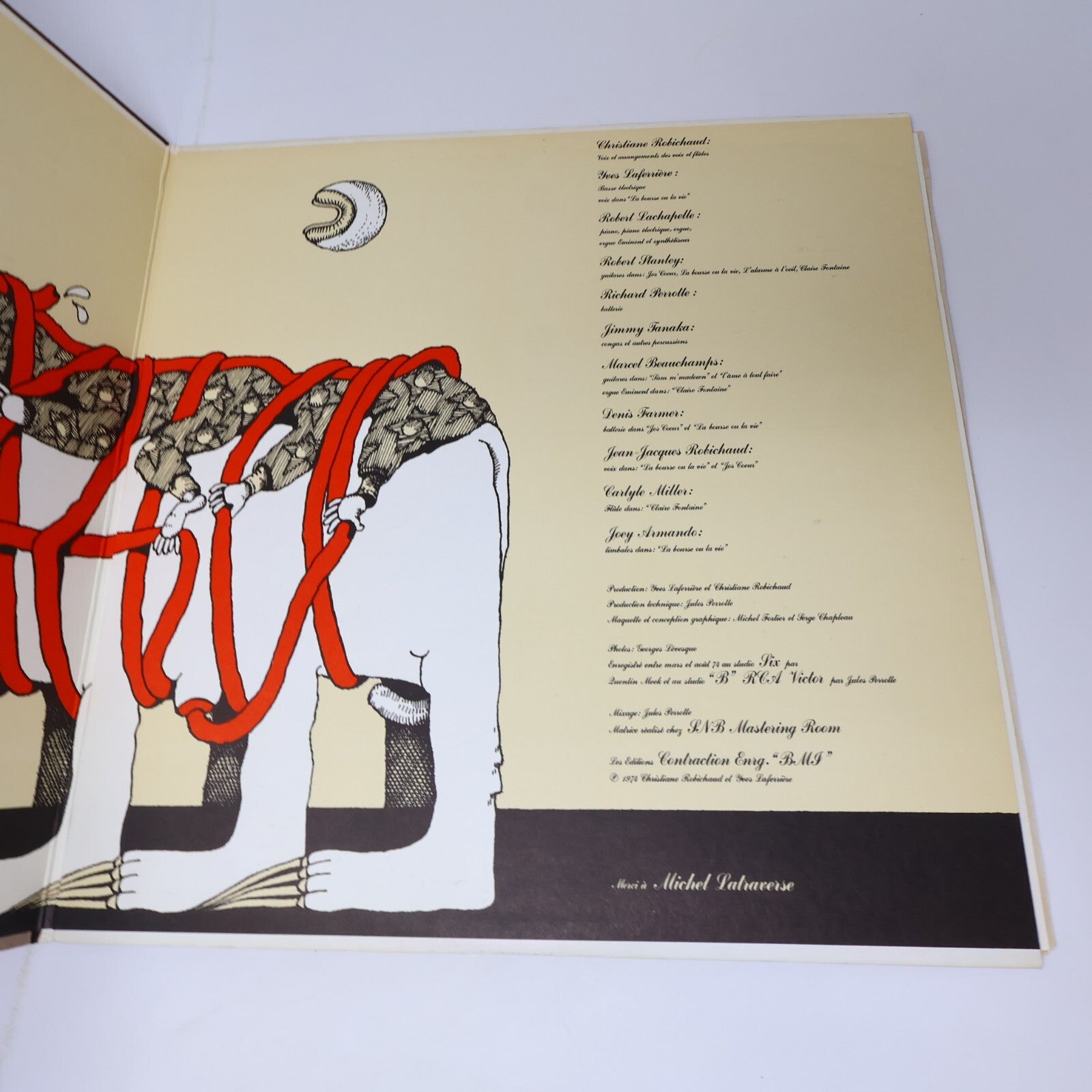 Contraction La Bourse Ou La Vie Disque LP 1974 Record Prog Rock Deram XDEF-106