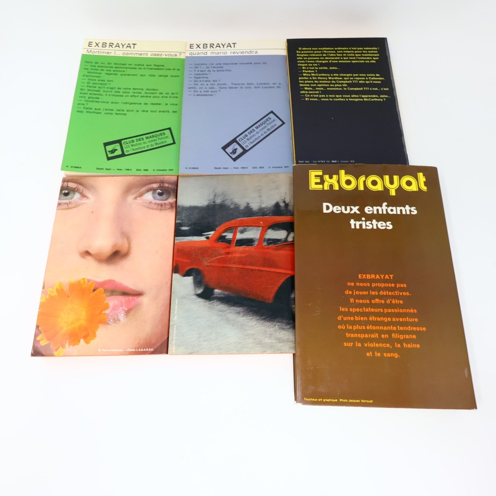 Lot 18 Exbrayat Club des Masques Notre Imogène Tout le Monde l'Aimait Livres