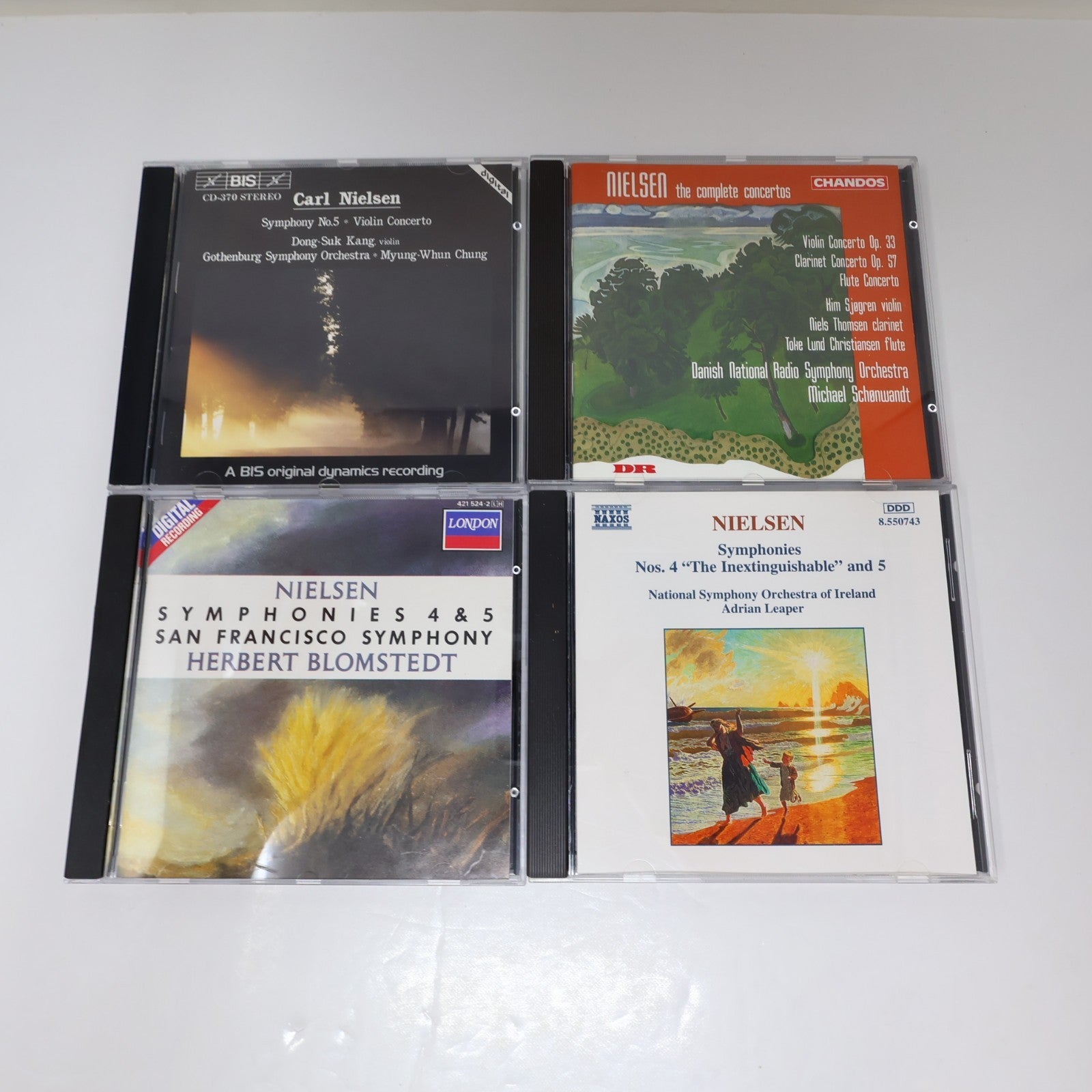 Carl Nielsen 8 CD Lot Symphony 2-3-4-5/Concertos Salonen/Chung/Leaper/Blomstedt