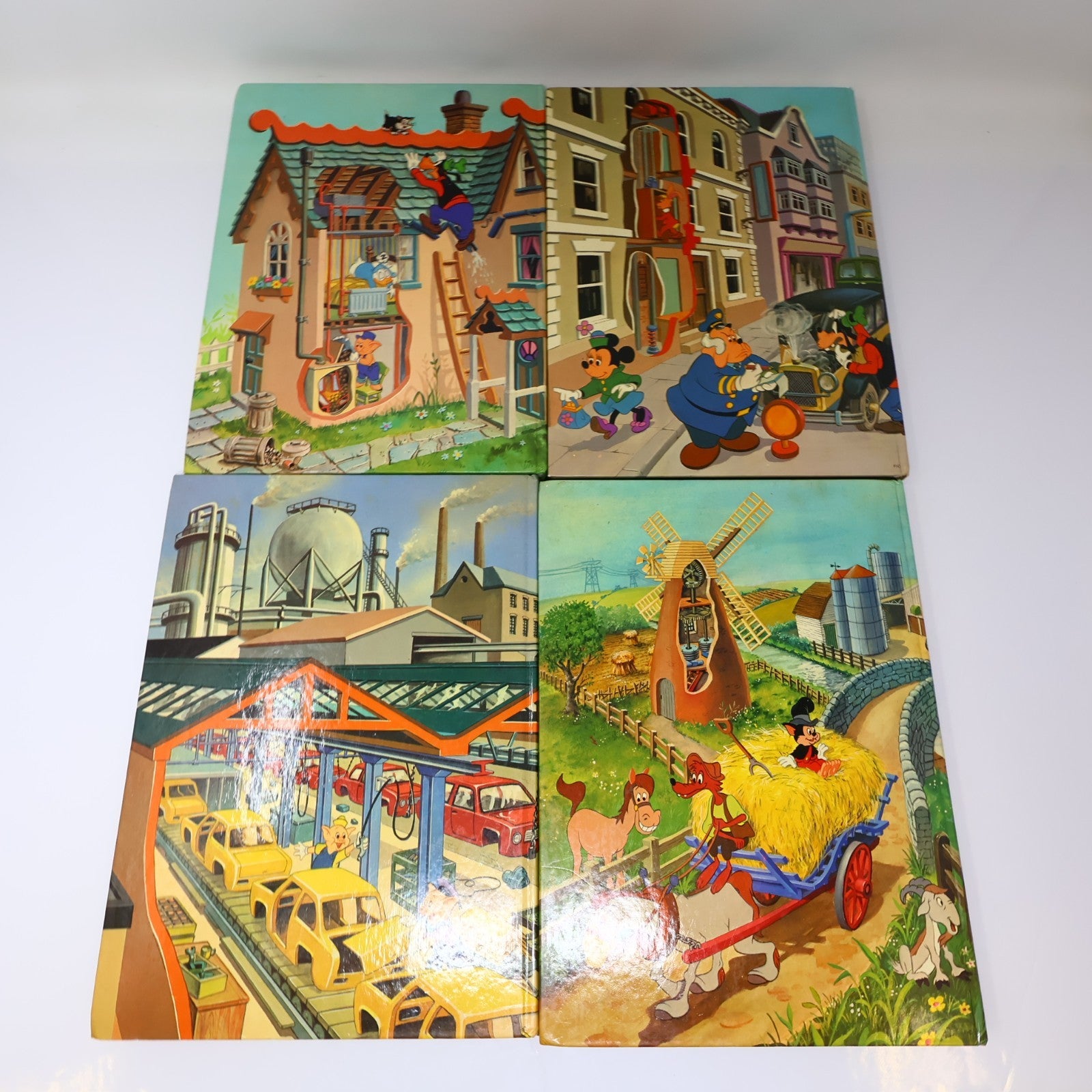 Comprendre Comment ca Marche Campagne/Ville/Maison/Industrie Lot 4 Livres Disney