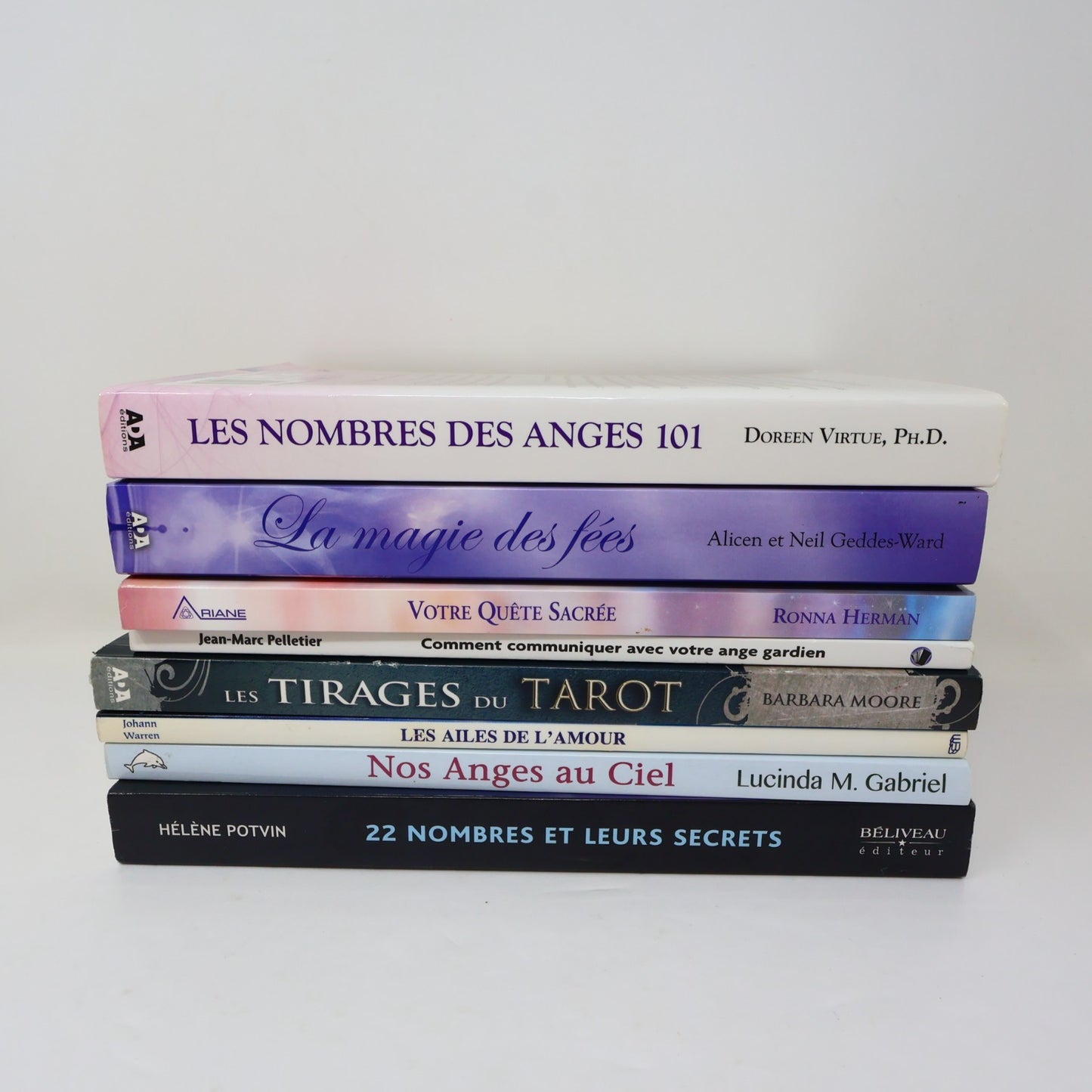 Ésotérisme Spiritualité Anges Lot 8 Livres Français French Virtue/Moore/Warren