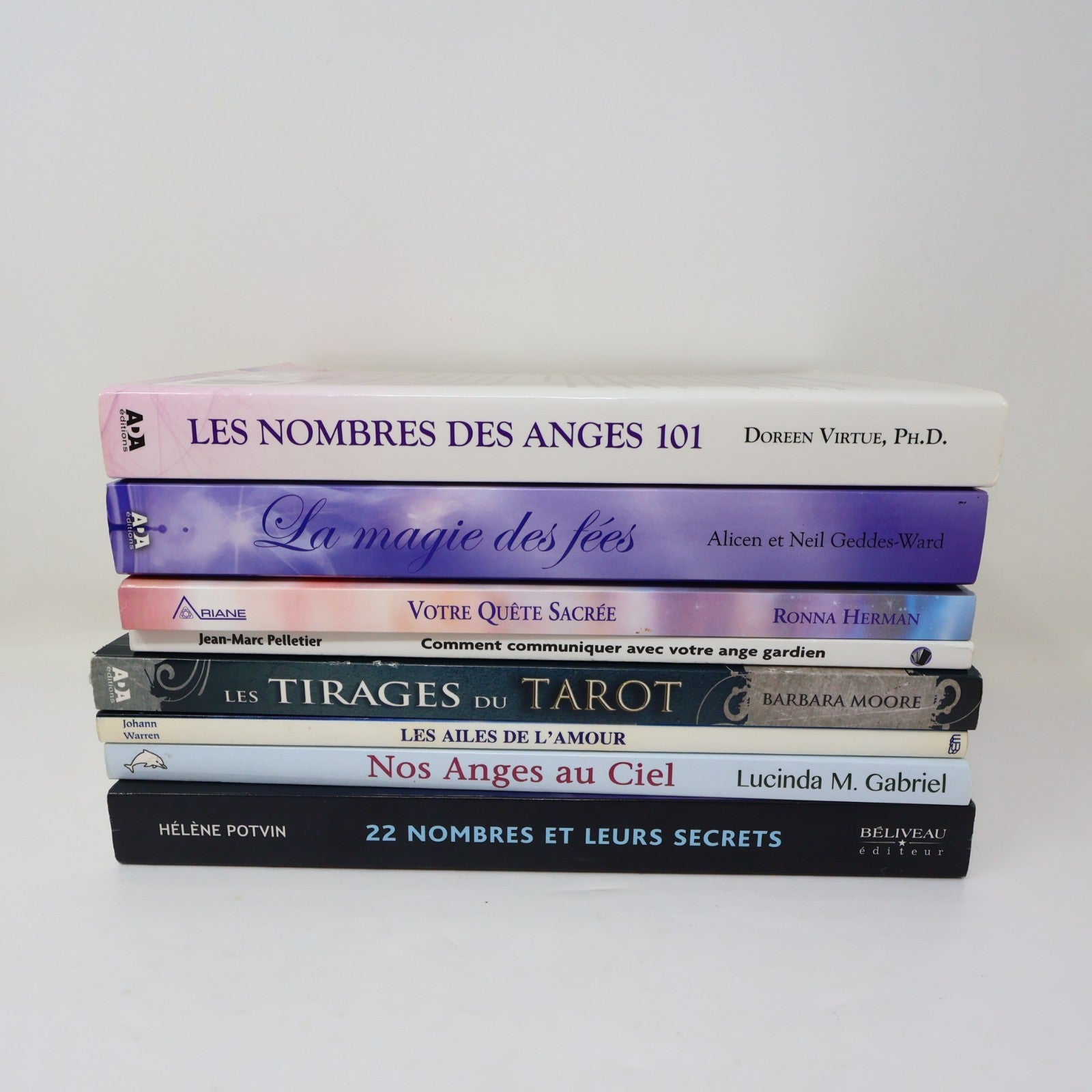 Ésotérisme Spiritualité Anges Lot 8 Livres Français French Virtue/Moore/Warren