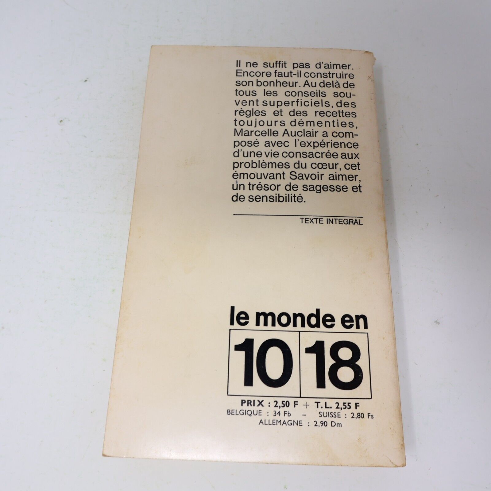 1965 Connaissance de l'Amour Marcelle Auclair Relations Interpersonnelles Couple
