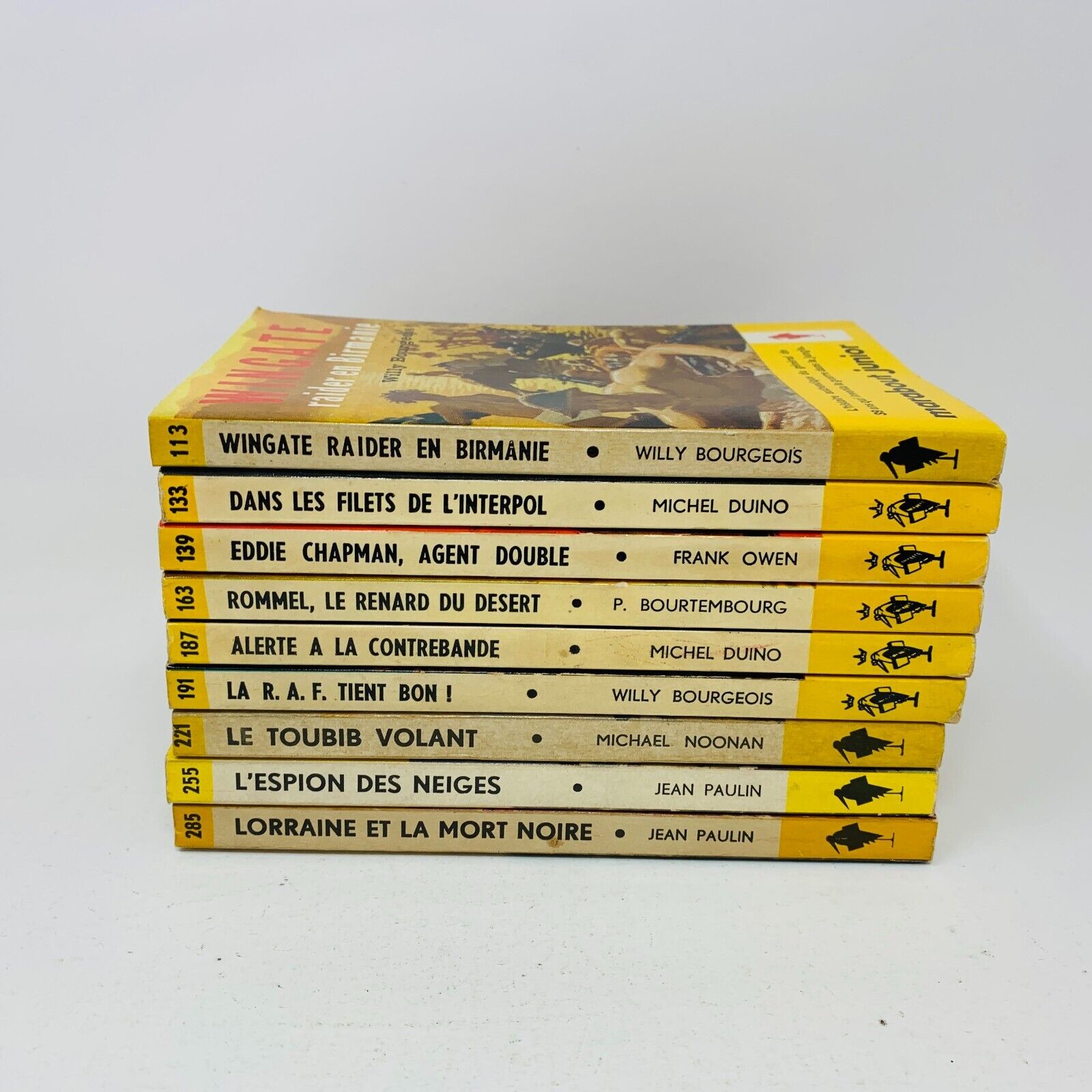 9x Marabout Junior Pulp Fiction Espion Guerre Crime Lot French Français 1958-64