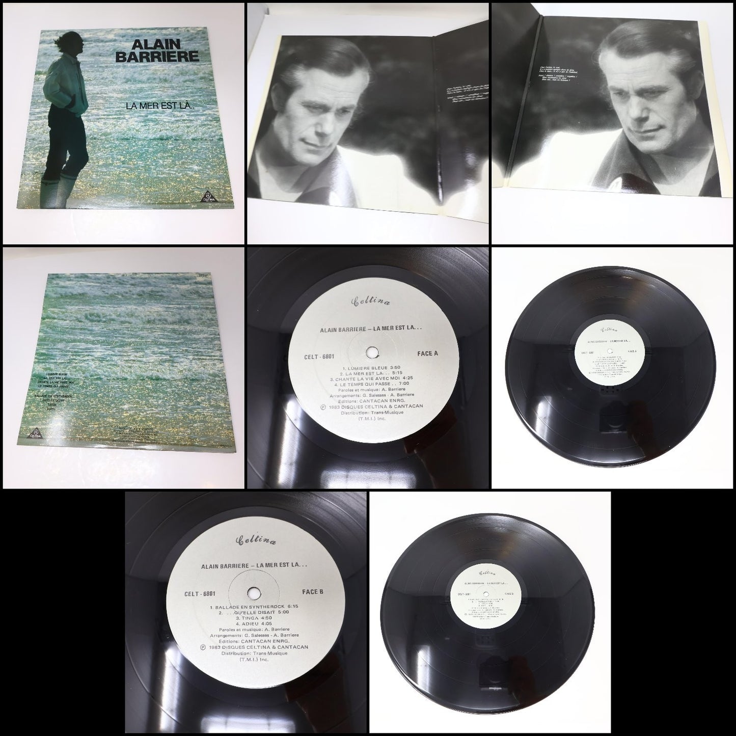 Alain Barriere Lot 10 Disques LP Record Sérénade et Tragédie/Amoco/Seduction