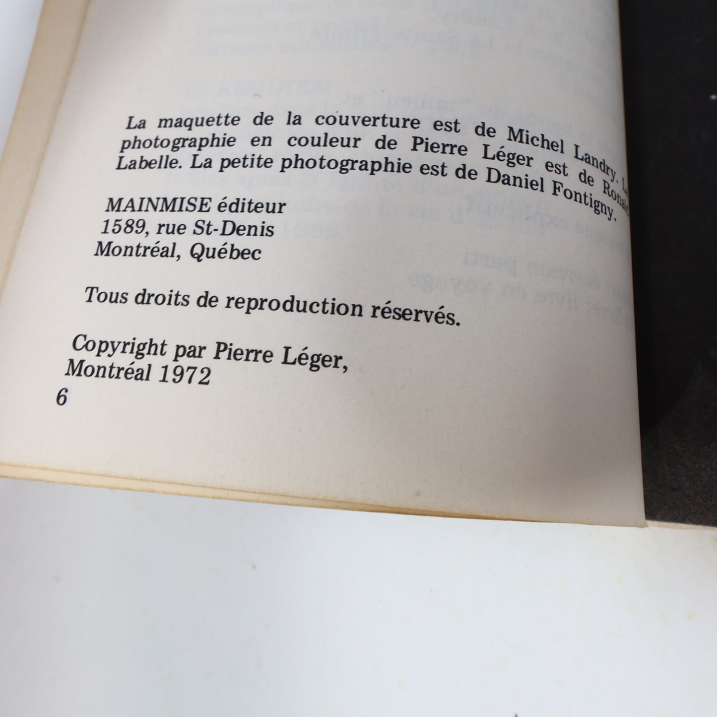 1972 Embarke mon Amour C'est pas une Joke! Pierre Léger Mainmise Québec Français