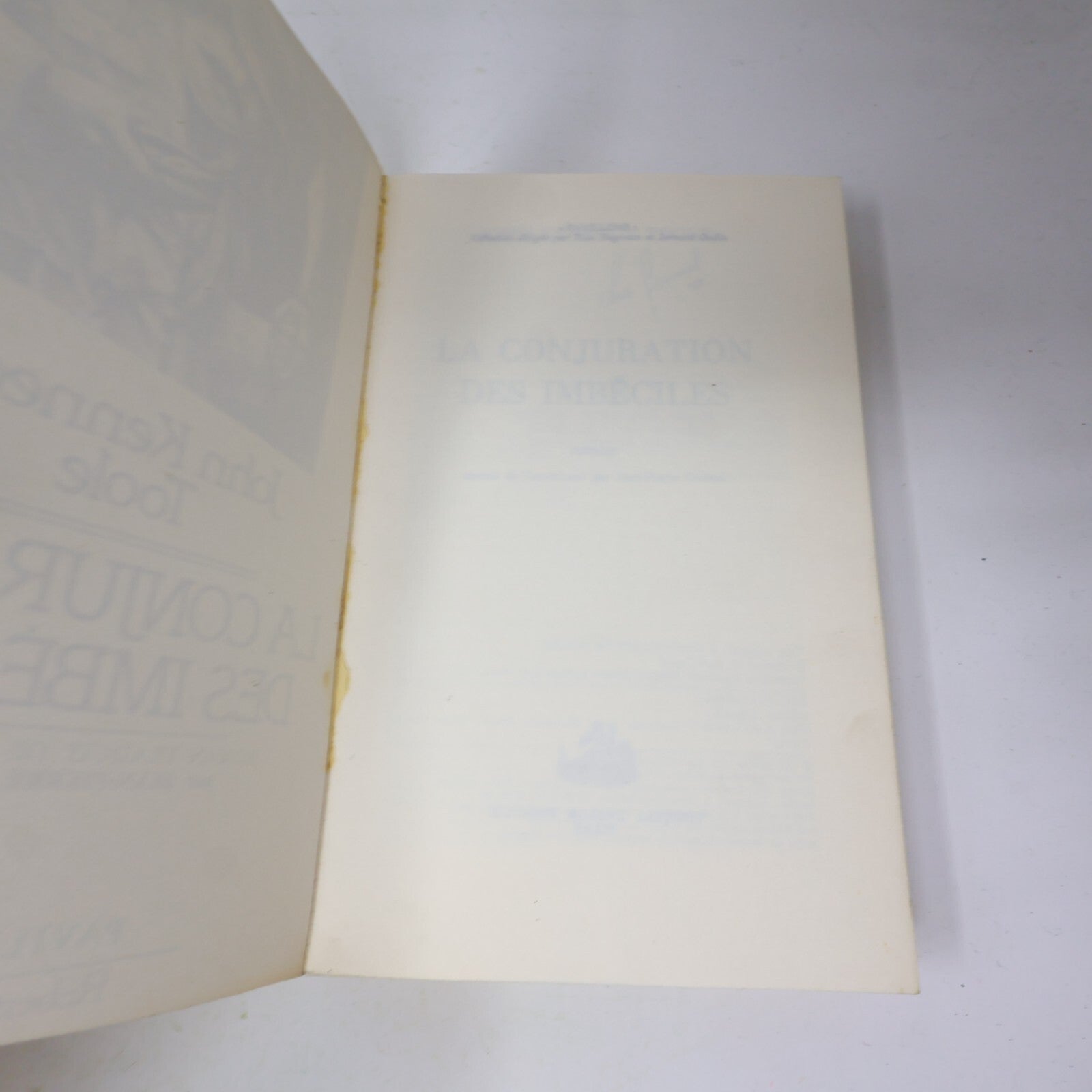 1981 La Conjuration des Imbéciles John Kennedy Toole Robert Laffont Roman Livre