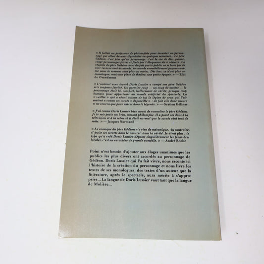 1980 Le Père Gédéon son Histoire et ses Histoires Doris Lussier Quinze Humour PB