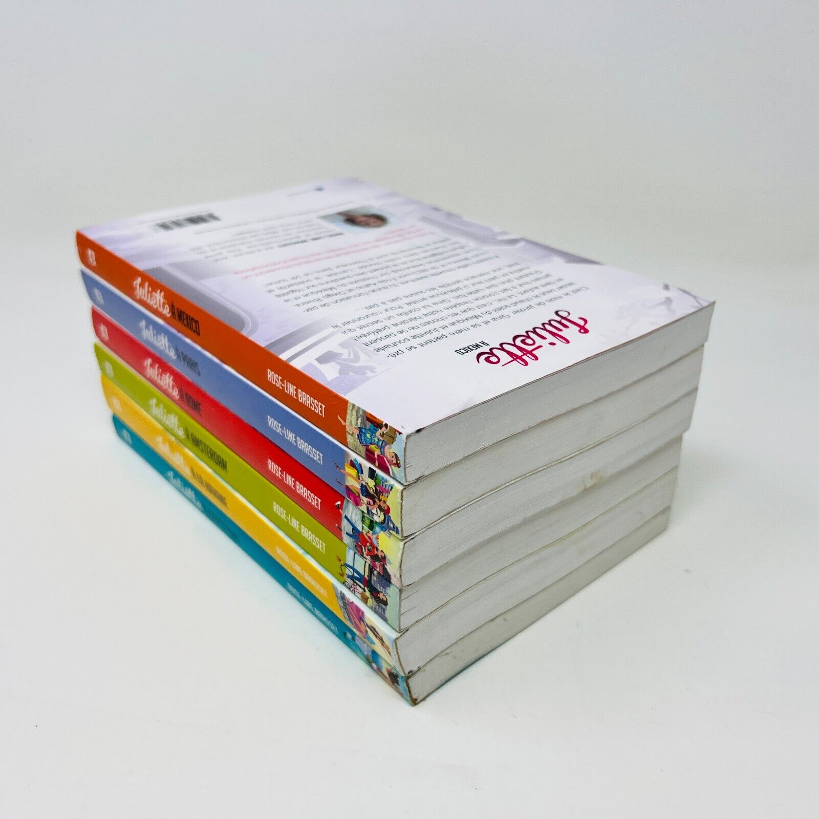 6x Juliette à Barcelone/Mexico/Rome/Paris Rose-Line Brasset Lot Livres Hurtubise