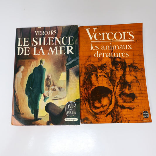 André Vercors Lot 2 Livres Poche Les Animaux Dénaturés/Le Silence de la Mer PB