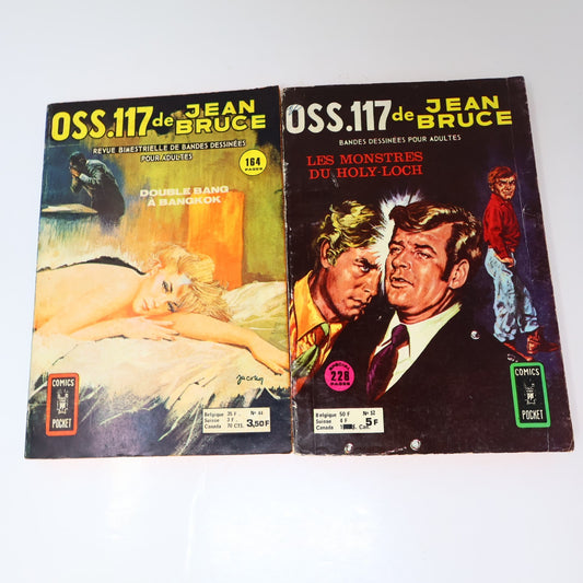 OSS 117 #44 52 Lot Monstres du Holy-Loch/Double Bang à Bangkok Jean Bruce Bd PB