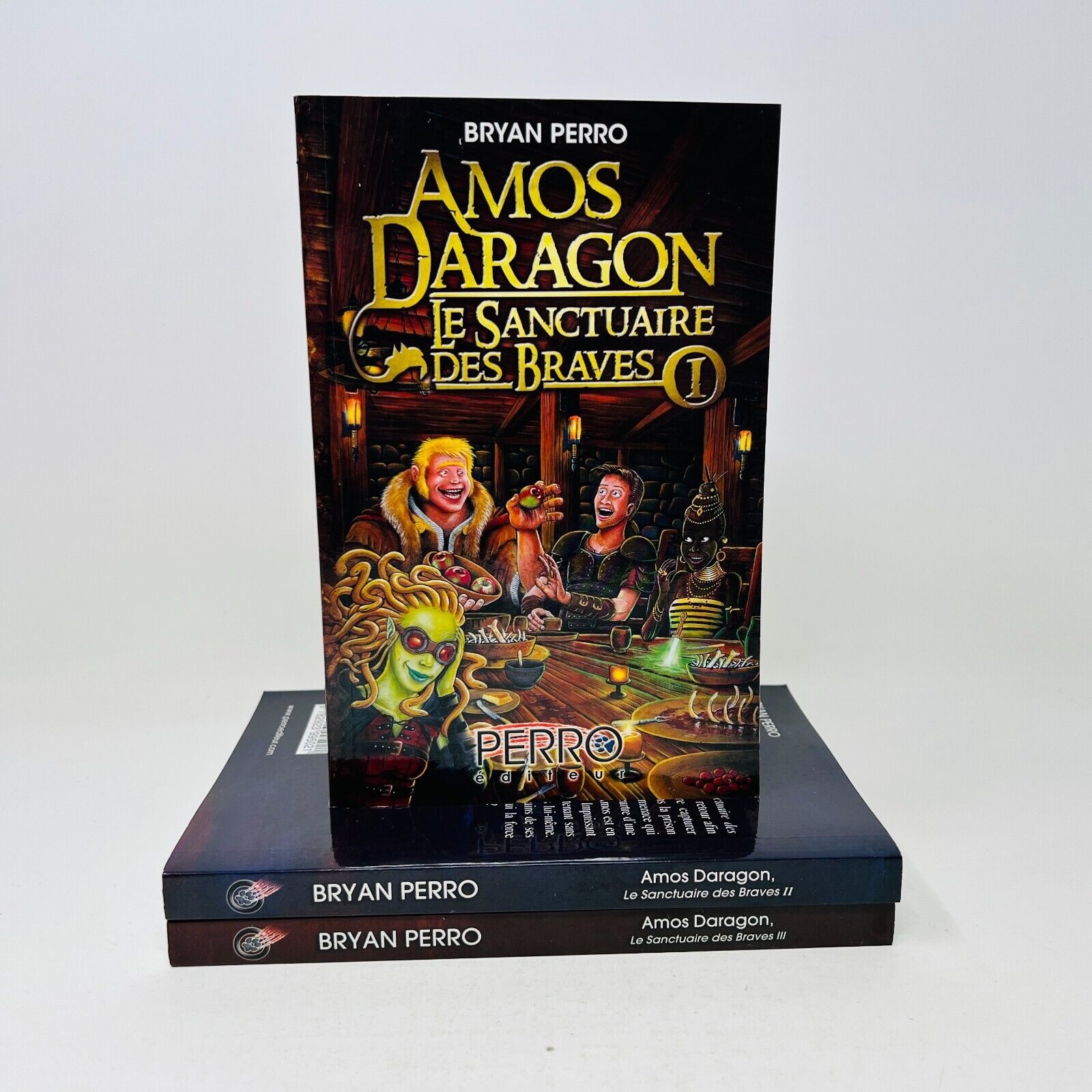 Lot Amos Daragon Le Sanctuaire des Braves #1-3 Série Complète Bryan Perro Livres
