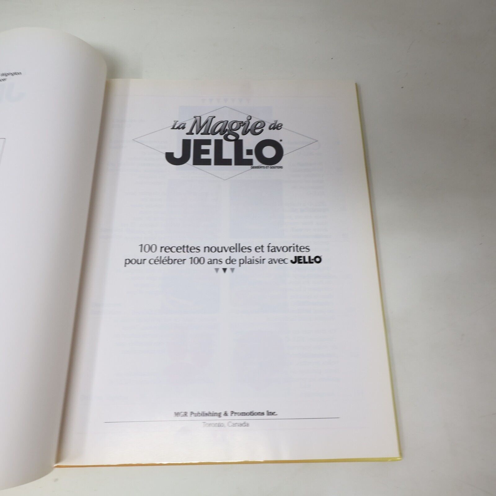 1997 La Magie de Jell-O Desserts et Goûters 100 Recettes Cuisine Boyer/Gingras