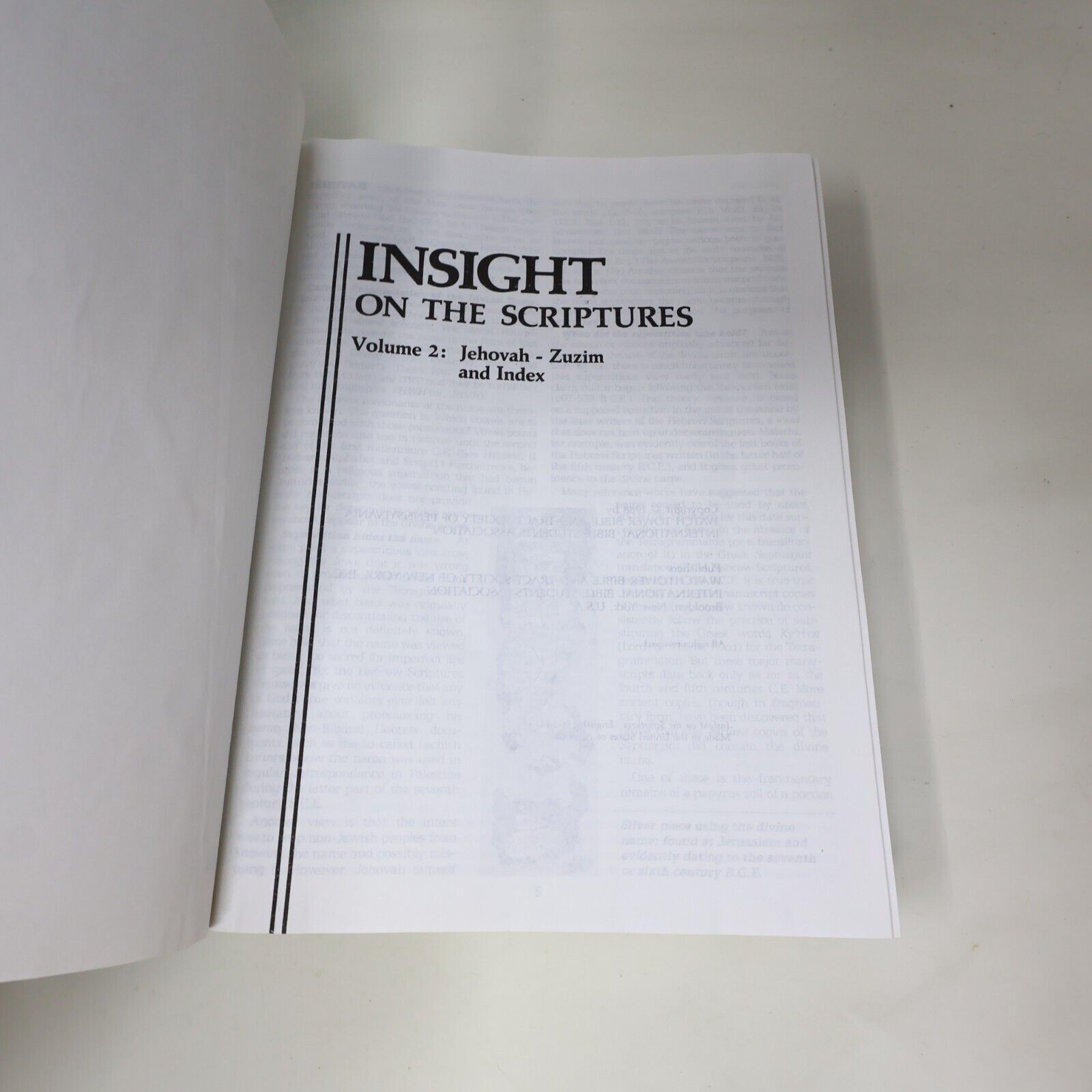 Lot 2 Books Insight on the Scriptures #1-2 Watch Tower Bible Religion 80s HC