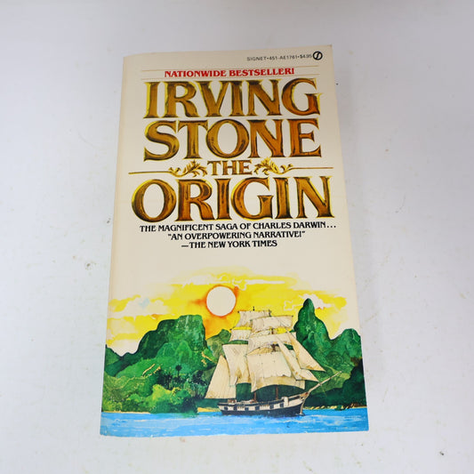 1982 The Origin a Biographical Novel of Charles Darwin Irving Stone Signet Book