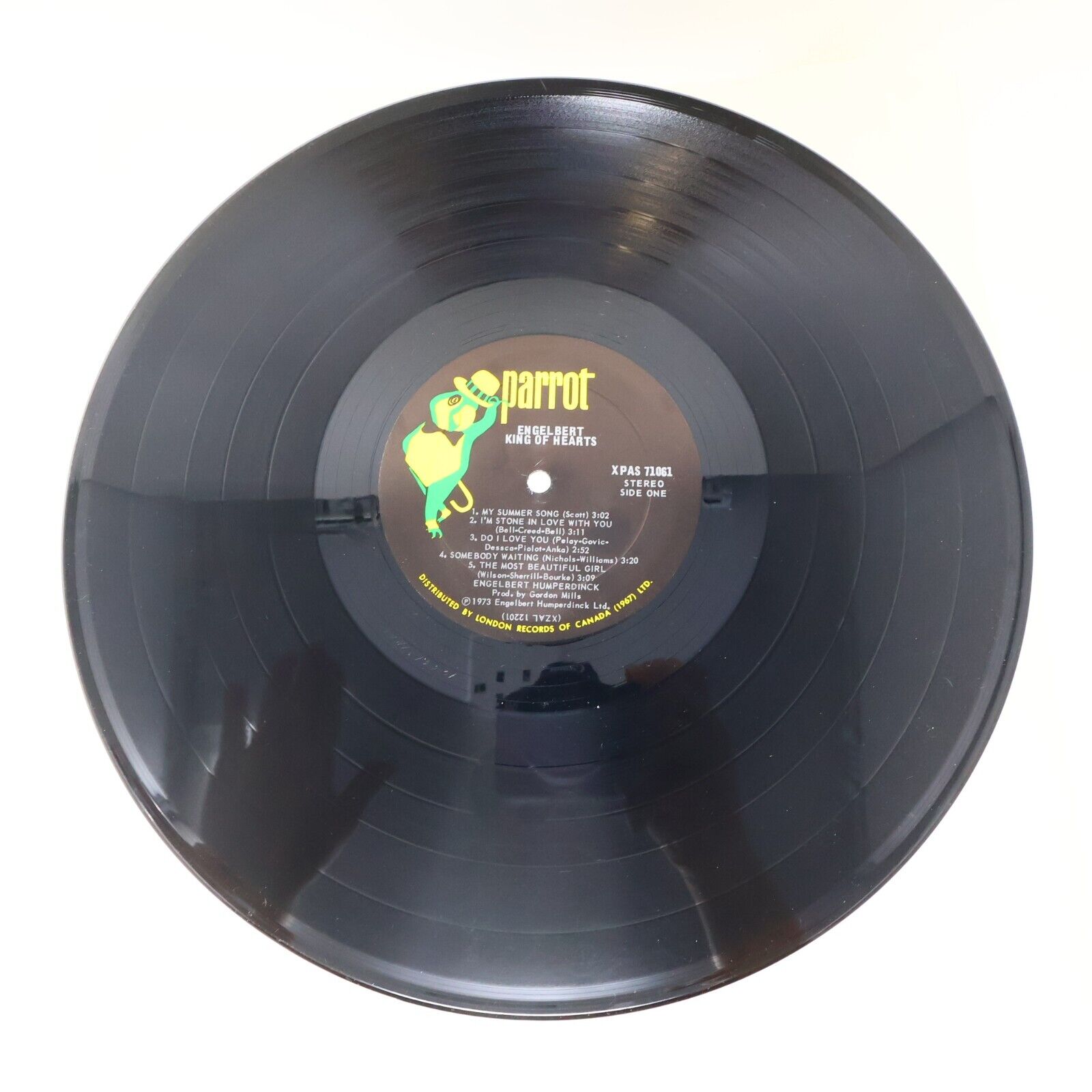Engelbert Humperdinck King Of Hearts LP Record Vinyl Parrot XPAS 71061 Canada