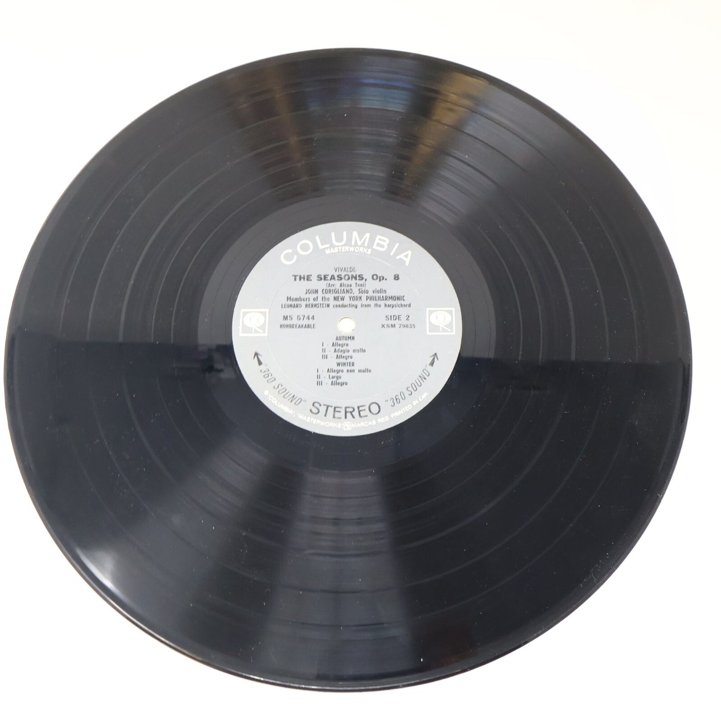 Vivaldi Leonard Bernstein The Four Seasons Op. 8 John Corigliano Record MS 6744