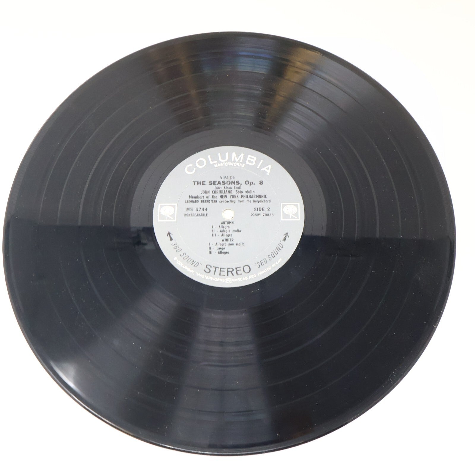 Vivaldi Leonard Bernstein The Four Seasons Op. 8 John Corigliano Record MS 6744