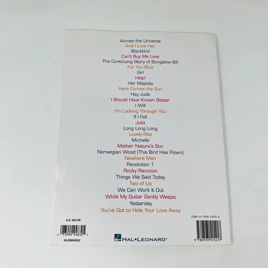 The Beatles for Acoustic Guitar Revised Edition Songbook Hal Leonard Paperback