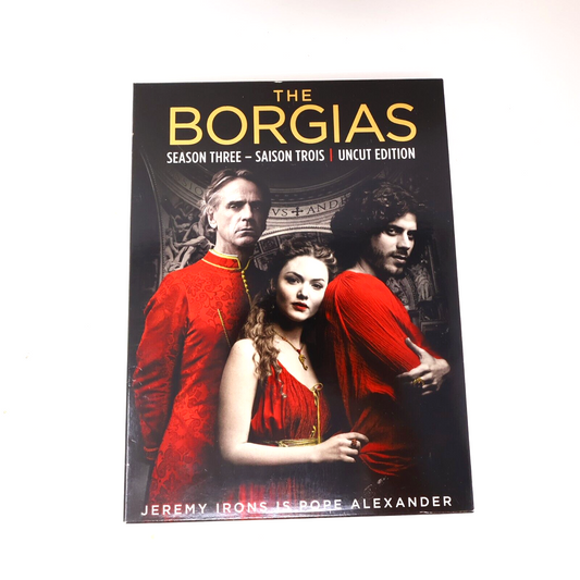 The Borgias Final Season #3 Uncut DVD Jeremy Irons 2014 NTSC English Français