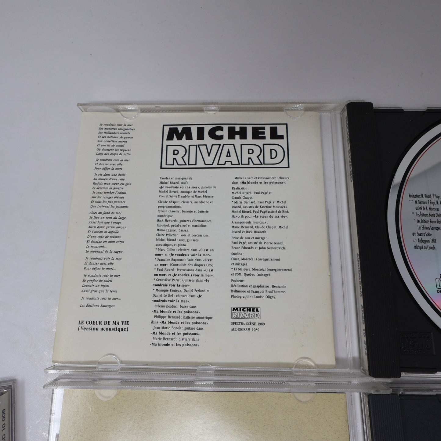 Michel Rivard Lot 4 CD Un Trou dans les Nuages/Le Goût de L'Eau/Roi de Rien