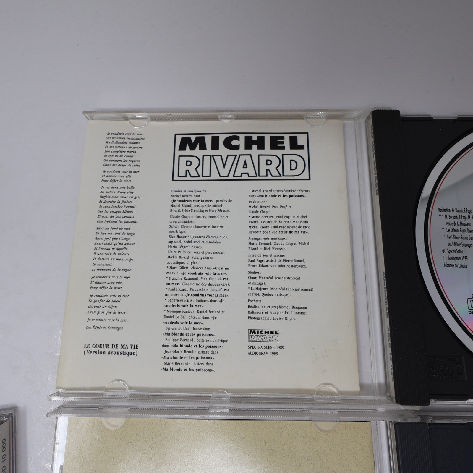 Michel Rivard Lot 4 CD Un Trou dans les Nuages/Le Goût de L'Eau/Roi de Rien