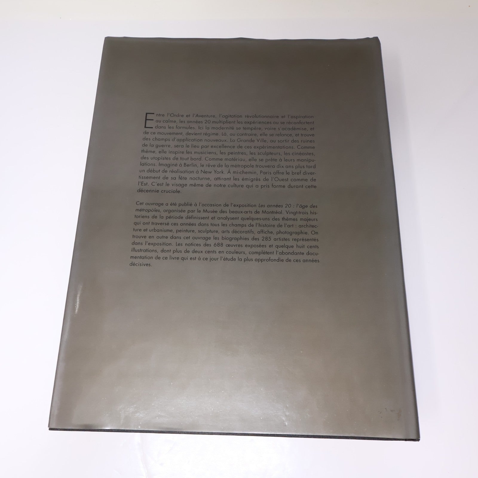 Les Années 20 L'âge des Métropoles MBAM Catalogue Exposition 1991 HC Français