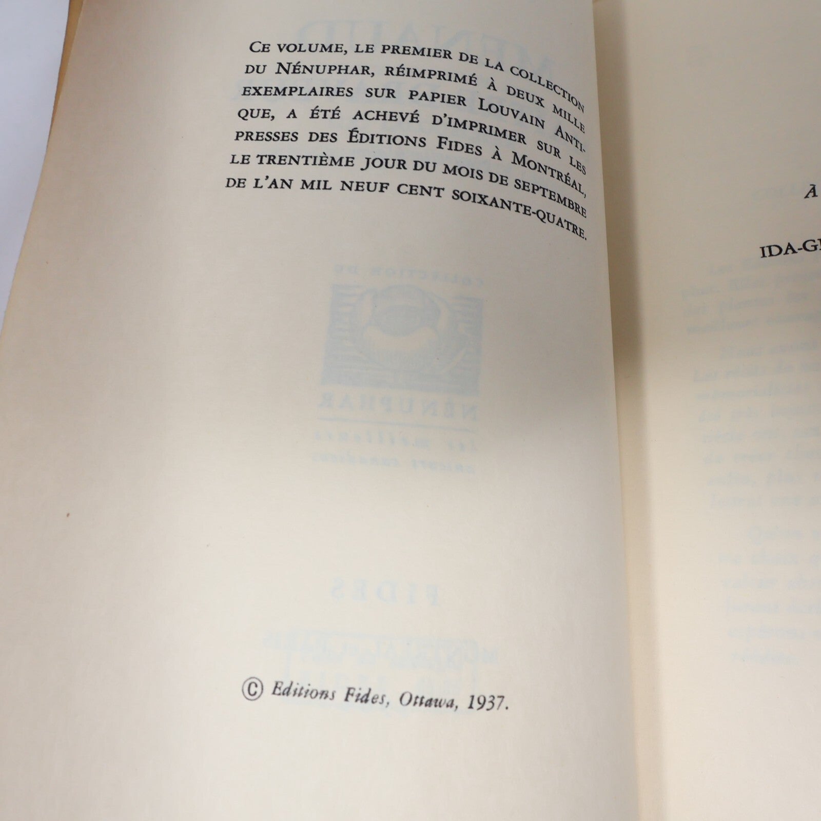 1964 Menaud Maître-Draveur Félix-Antoine Savard Fides Littérature Québécoise 60s