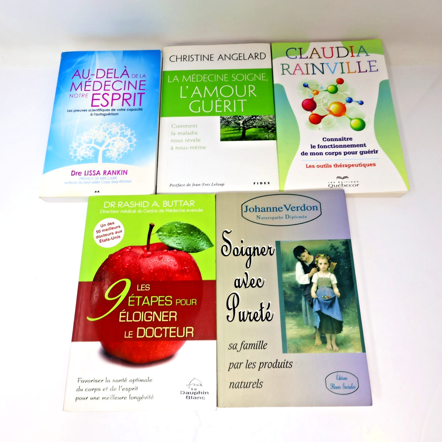 Santé Guérison Médecines Alternatives Lot 5 Livres Français Rankin/Angelard PB