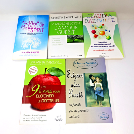 Santé Guérison Médecines Alternatives Lot 5 Livres Français Rankin/Angelard PB