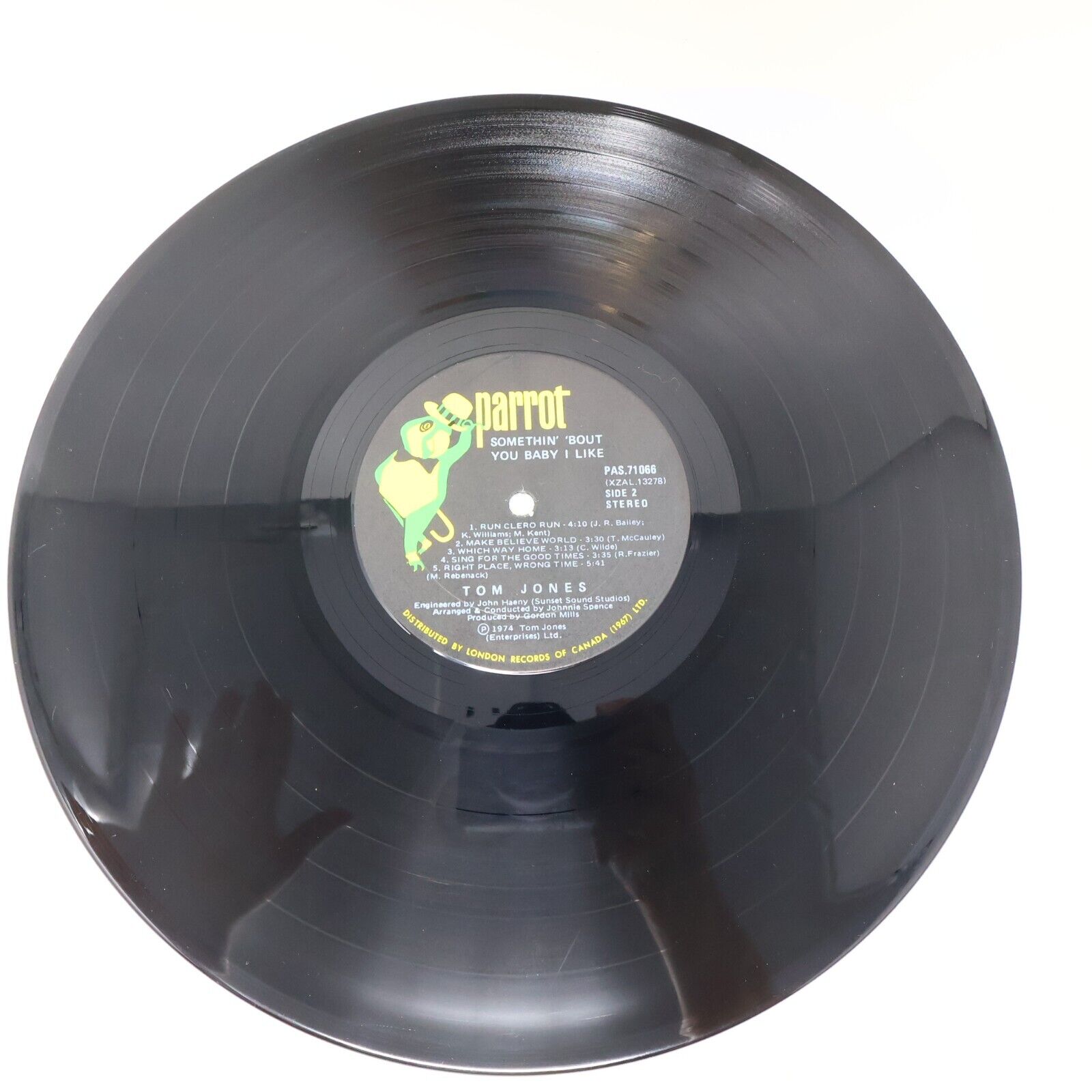 Tom Jones Somethin' 'Bout You Baby I Like LP Record Vinyl 1974 Parrot PAS 71066