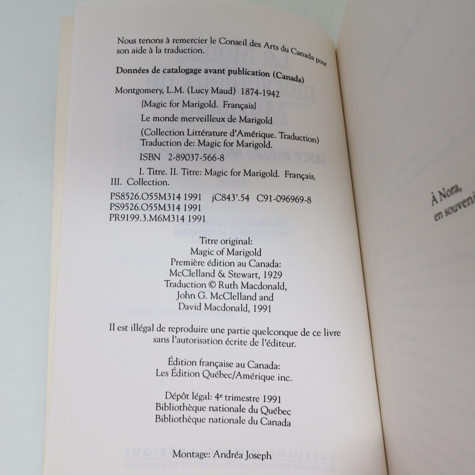 1991 Le Monde Merveilleux de Marigold L Maud Montgomery Maison aux Pignons Verts