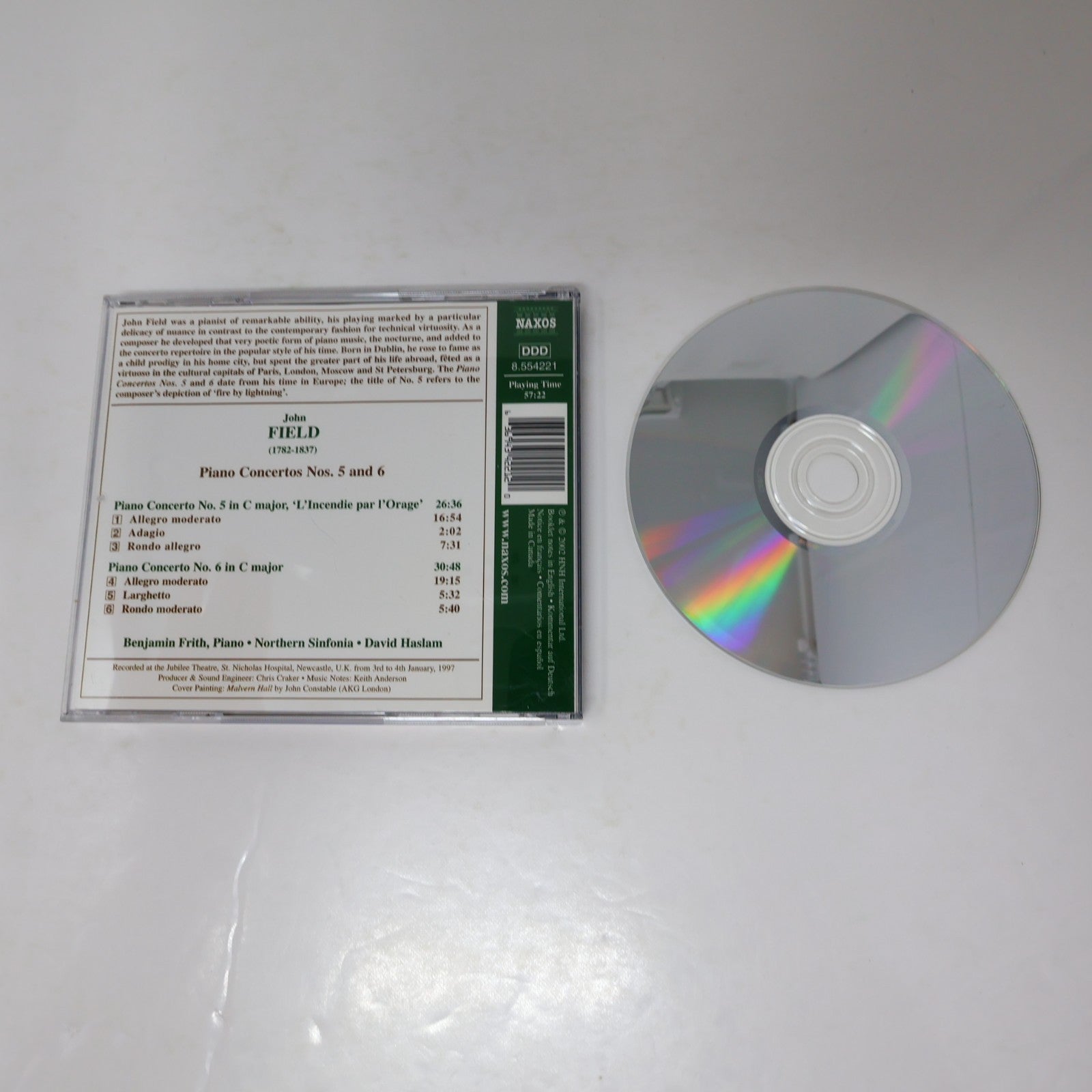 John Field CD Piano Concertos #5-6 Benjamin Frith/Northern Sinfonia/David Haslam