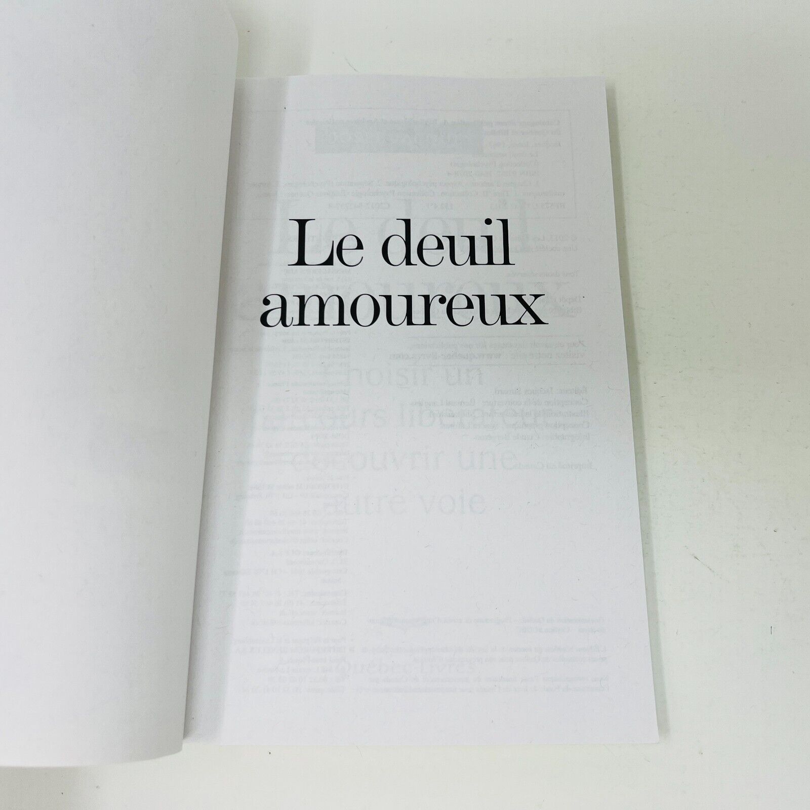 Le Deuil Amoureux de Josée Jacques Parcours Libérateur Québec-Livres en Français